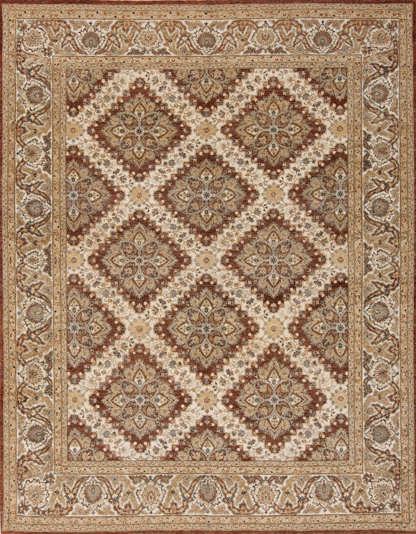 112720 Cote D'Azure Hrt-24, Red/Ivory