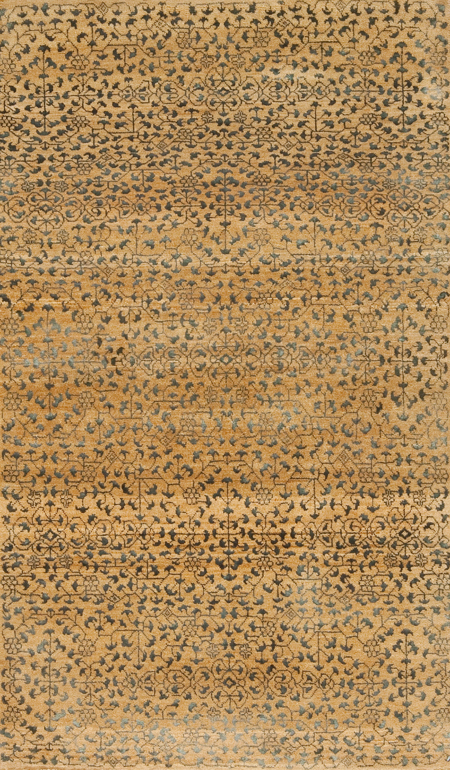 146963 Manhattan Reserve Wool & Silk Ot-7, Gold/Blue