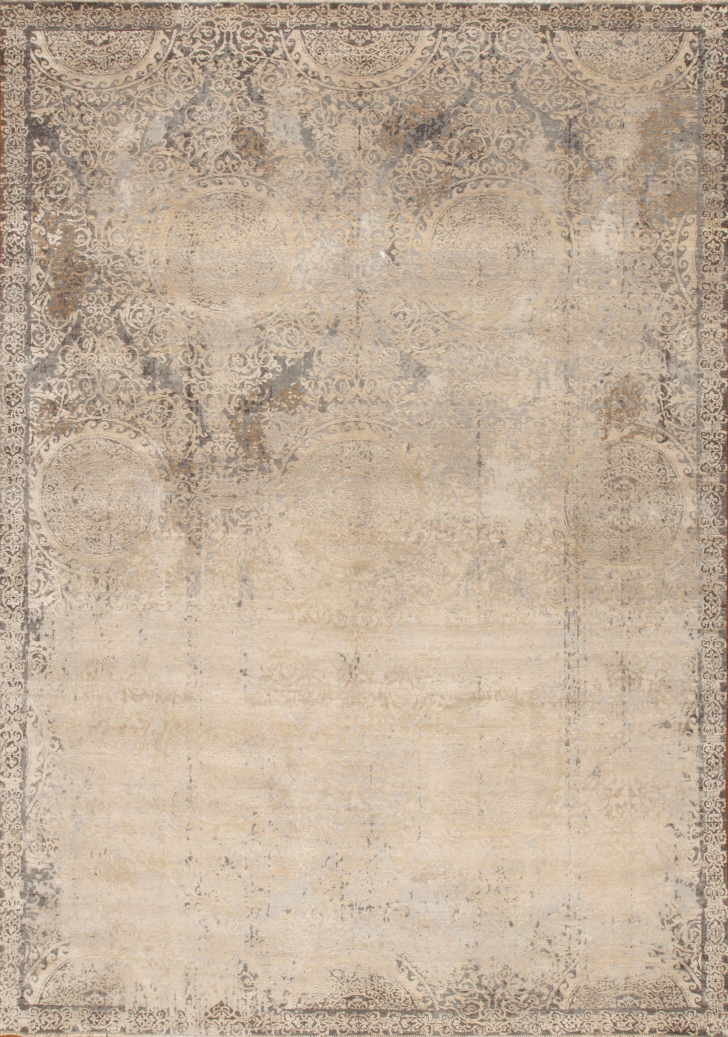 174650 Transcendence Wool & Silk Ii Brilliance, Grey Beige