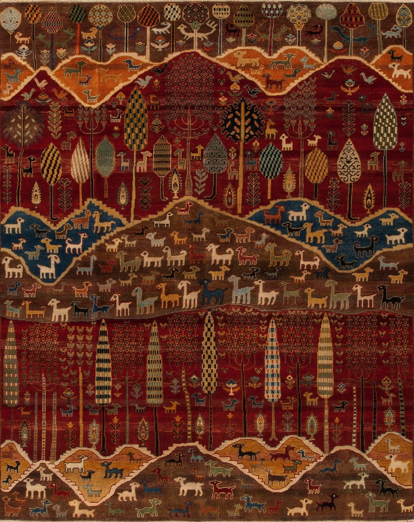 176770 Transitions A-333 8/8 Wool Pile, Red-Multi
