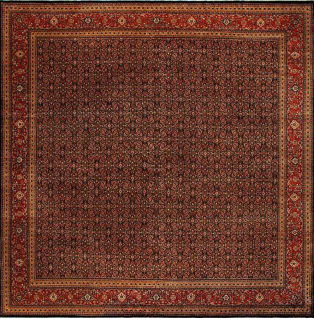 067823 Herati  Dark Blue / Rust