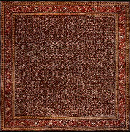 067823 Herati  Dark Blue / Rust