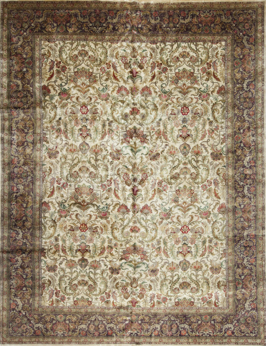 103129 Golden Age   Glamour,  Ivory/Aubergine 11.11 X 15.4