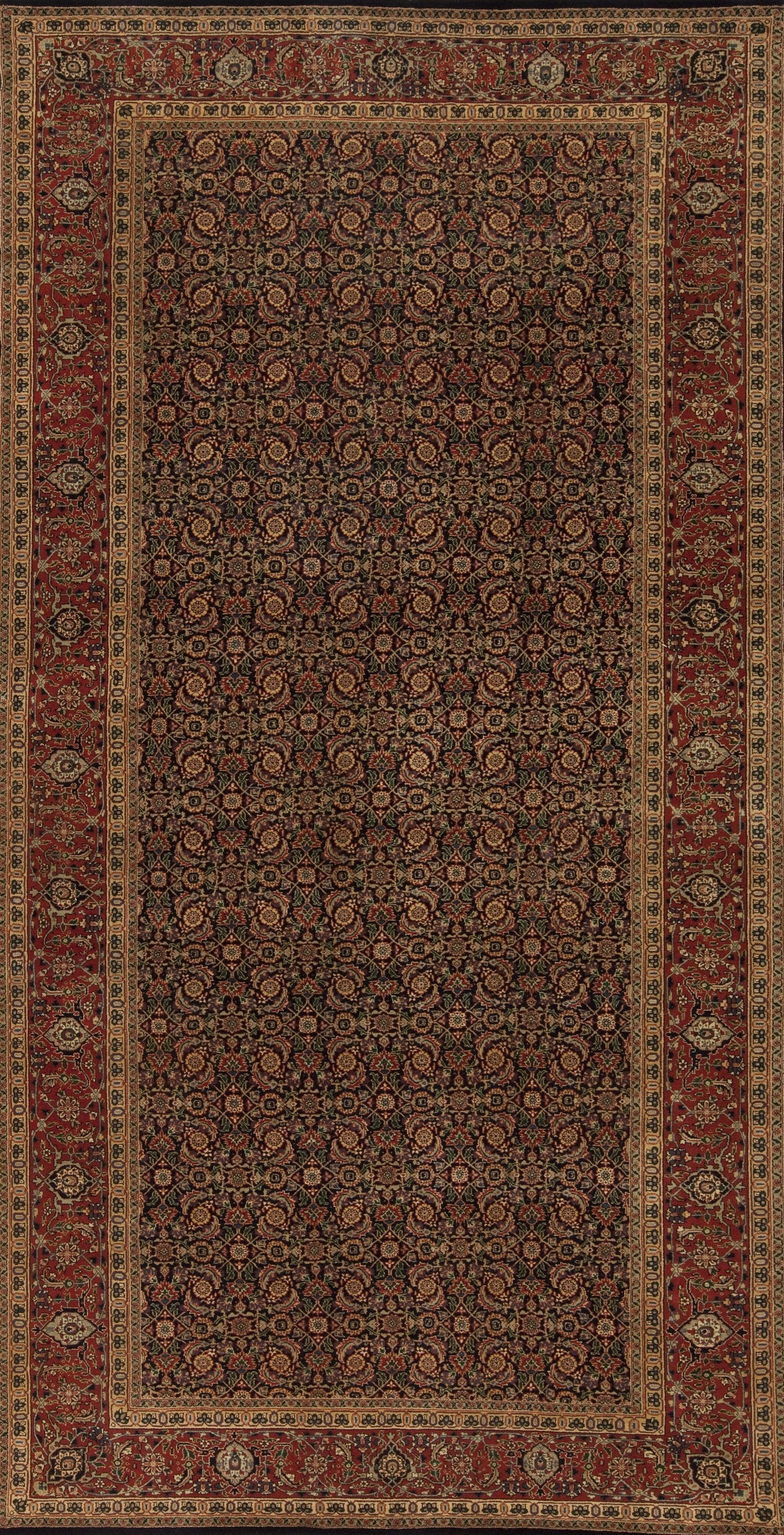 114058 Herati 12.5/63  Dark Blue / Rust