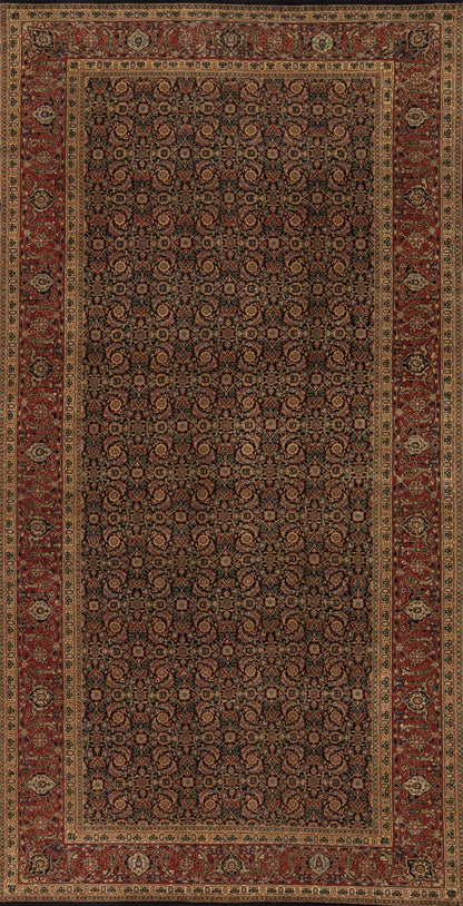 114058 Herati 12.5/63  Dark Blue / Rust
