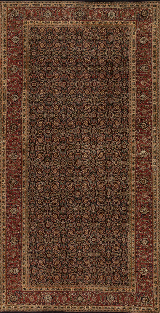 114058 Herati 12.5/63  Dark Blue / Rust