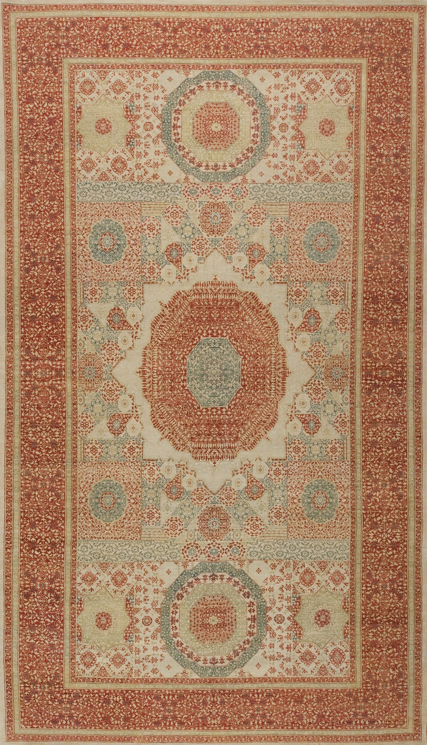 124049 Manhattan Collection Ot-6 Ivory/Red