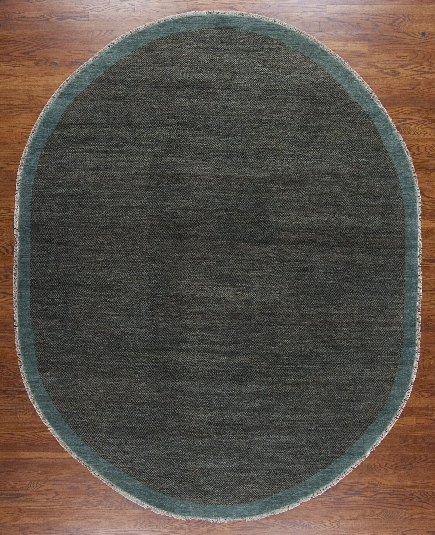 128340 Textures Collection Herringbone Chocolate/Wedgwood