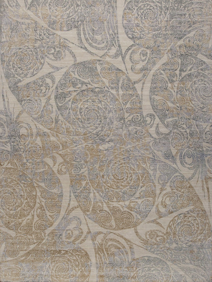 Spiral,Wool & Silk, Ivory