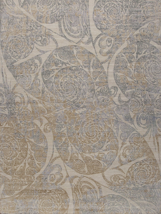Spiral,Wool & Silk, Ivory