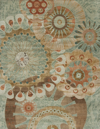 131672 Rex Ray Wool & Silk Presidio, Seafoam