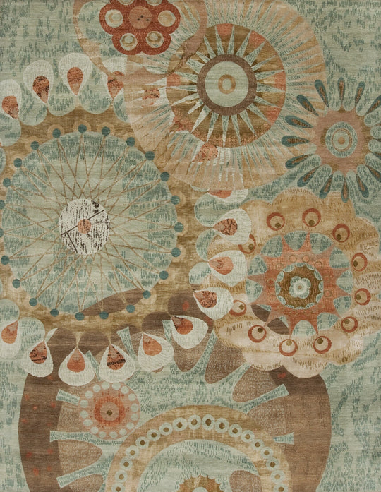 131672 Rex Ray Wool & Silk Presidio, Seafoam