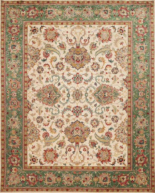 Elegance, Ivory/Green