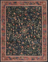 17128 English Garden Collection  Kengston, Teal/Cinnamon