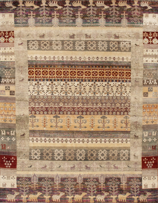 175071 Transitions  A334 8/8 Wool And Sari Silk Pile, Multi