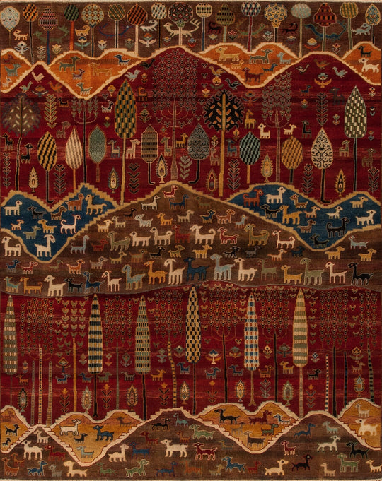176770 Transitions   A-333 8/8 Wool Pile, Red-Multi