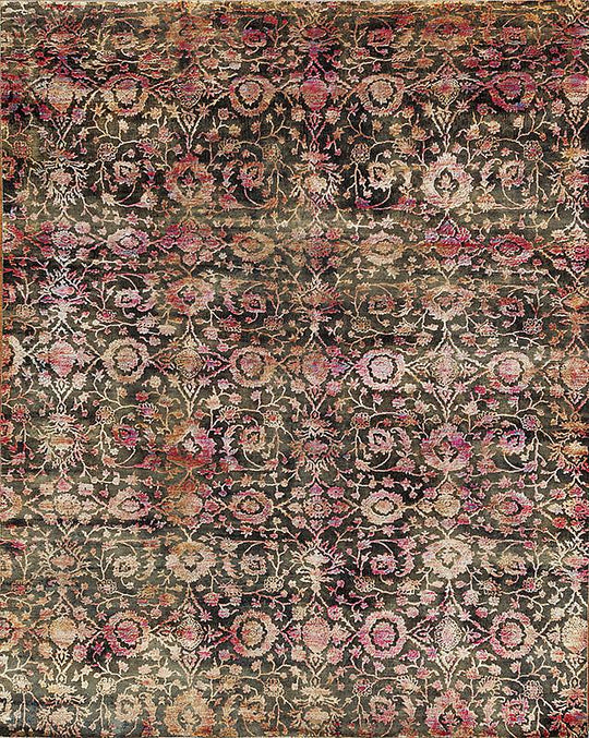 183860 Transitions Collection  9/9 Wool & Silk F8, Black-Purple