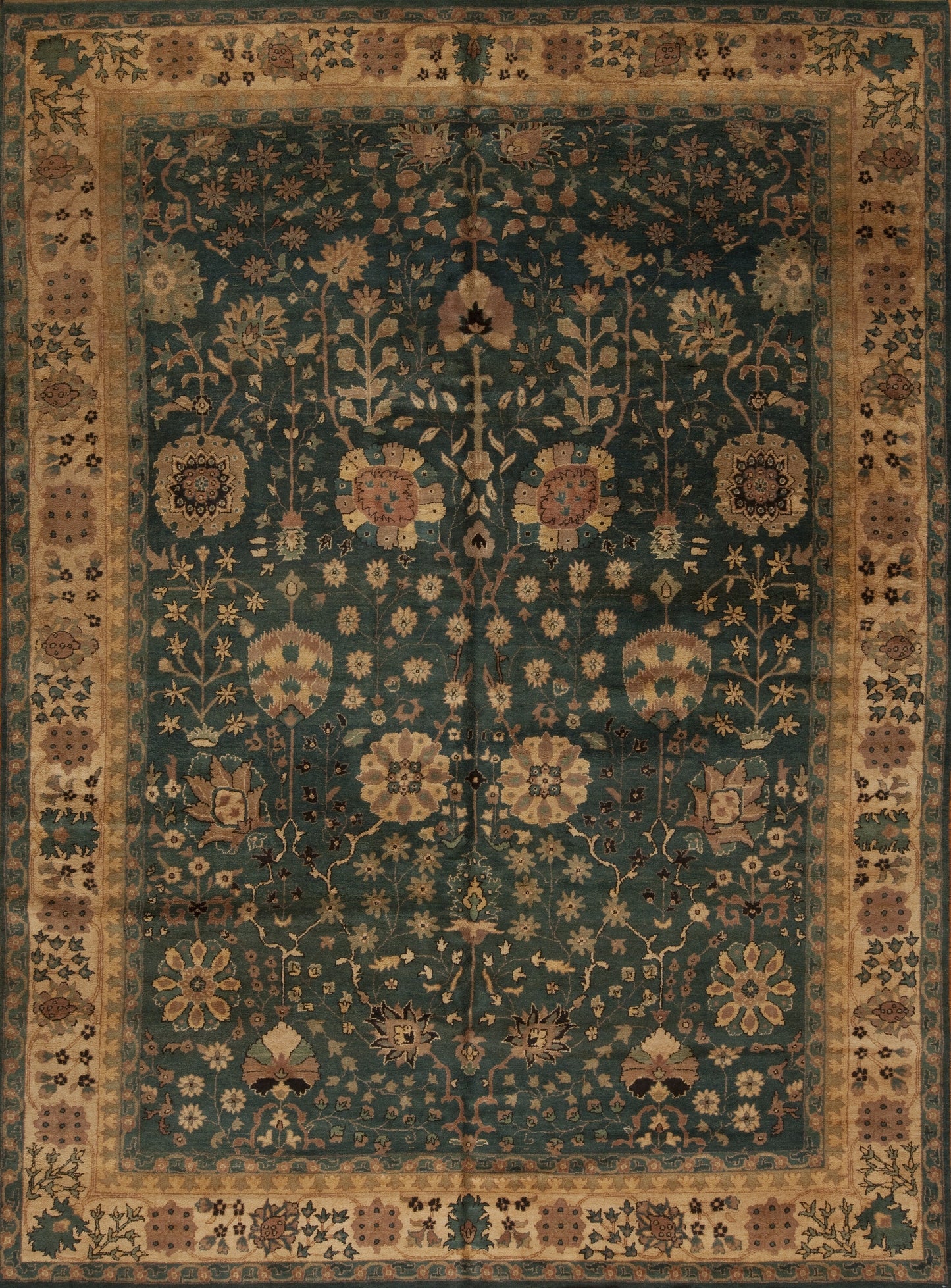 63546 Indo Persian 88-144 Green Ivory