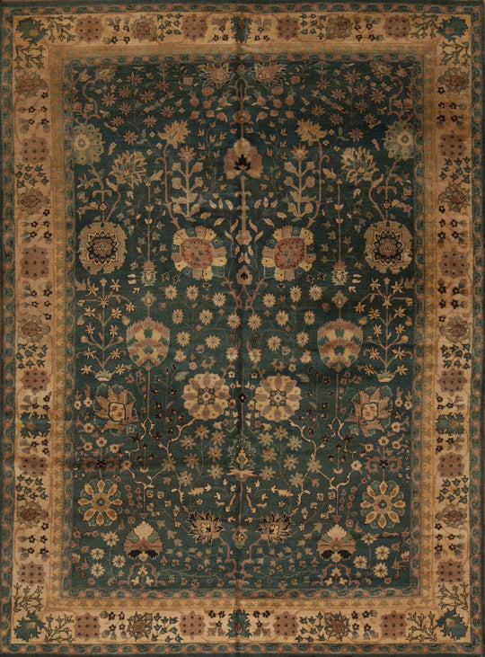 63546 Indo Persian 88-144 Green Ivory
