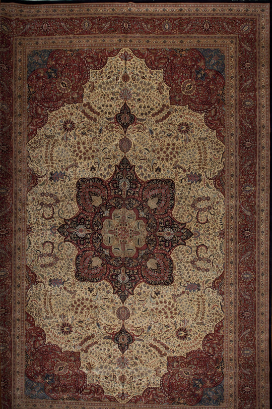81530 Kashan Collection, Cream/Rust