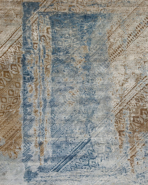 Gallant <br>Oxidized Wool & Silk, Blue-Ivory 