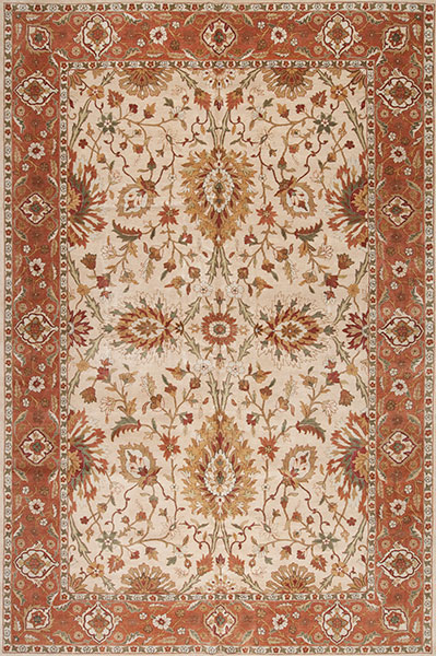 107614 MAHAL <br> M-228, CREAM/TERRACOTTA 