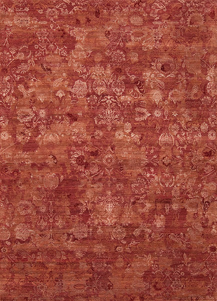 Paradise Wool & Silk - Heaven, Brick Red - Samad Rugs