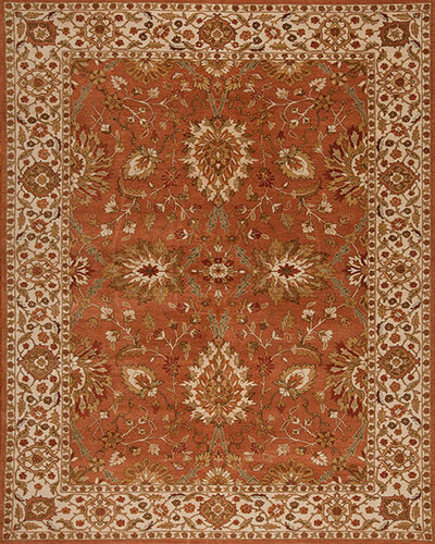 123543 MAHAL <br> M-228  Apricot/Ivory 10.1 X 14.2