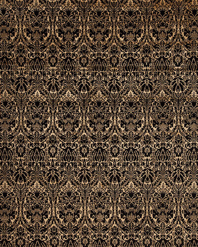 128849 Modern Tibet 3 <br> Damask Damask Black 10.0 X 14.0