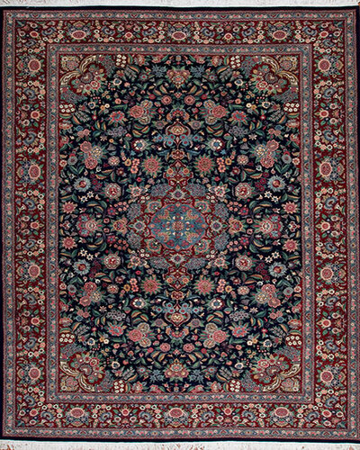 30773 PAK PERSIAN Collection <br> KASHAN Navy/Red 9.8 X 13.10