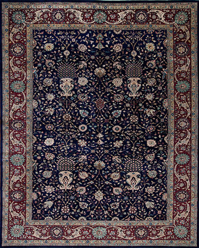 46706 INDO PERSIAN Collection <br> 12.563 Blue/Red 12.0 X 17.9