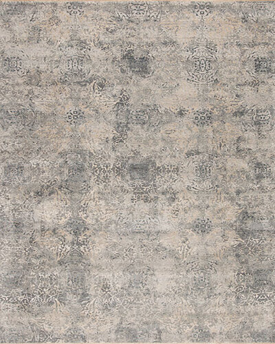 155363 Pinnacle Wool & Silk <br> Cascade Silver 9.11 X 13.11