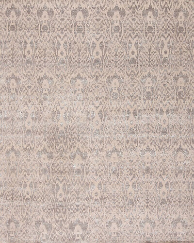 147001 JAZZ WOOL & VISCOSE BARGARH-3C  Ivory 8.6 X 11.9