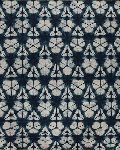 156047 Shibori <br> Kofu Ivory-Blues 10.1 X 14.1