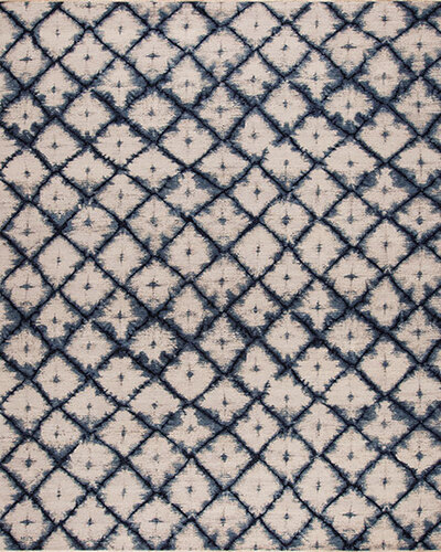 156053 Shibori <br> Akita Ivory-Blues 10.2 X 13.11