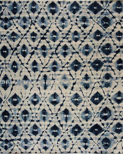 157744 Shibori <br> Koga Ivory-Blue 10.0 X 13.9