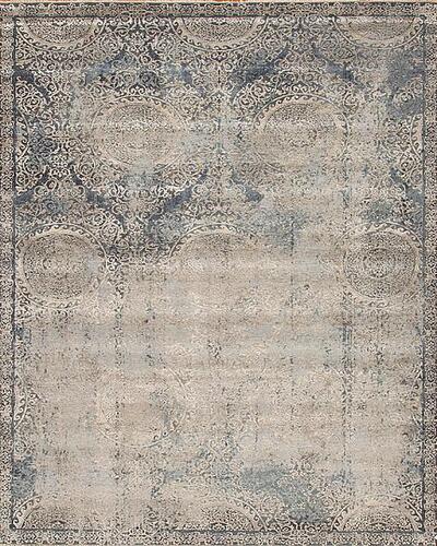 173854 Transcendence Wool & Silk II <BR> Brilliance Blues 9.11 X 14.2