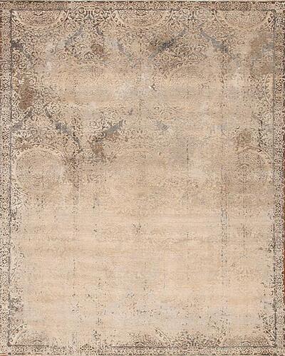 174650 Transcendence Wool & Silk II <BR> Brilliance  Grey Beige 9.11 X 14.3