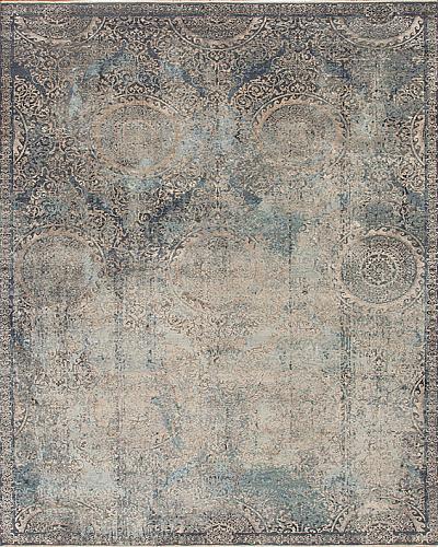 181416 Transcendence Wool & Silk <br> Brilliance Blues 10.0 X 14.1