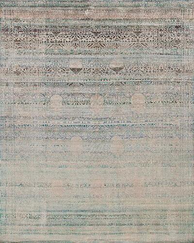 173346 Transitions Collection <br> AJ-628 Light Blue Mix 13/13 Silk Pile 9.7 X 14.9